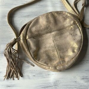 Hobo gold shimmer round purse